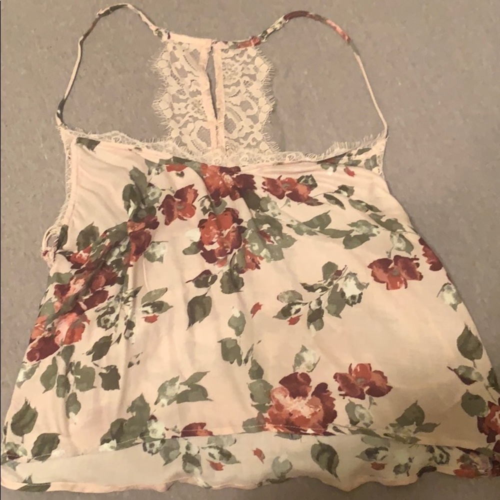 Flower printed crop top